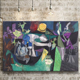 Night Fishing At Antibes, Pablo Picasso Wall Art Canvas Prints Wall Art Home Decor