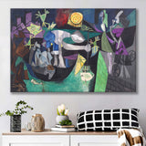 Night Fishing At Antibes, Pablo Picasso Wall Art Canvas Prints Wall Art Home Decor