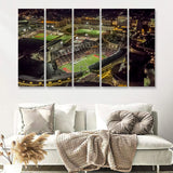 Nippert Stadium, Cincinnati, Ohio 5 Pieces B Canvas Prints Wall Art - Painting Canvas,Multi Panel, Fan Gift