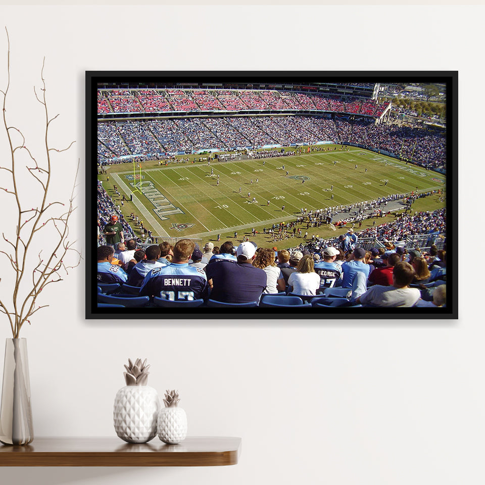 Nissan Stadium Framed Canvas Prints Tennessee Titans Wall Art American,Sport Stadium Art Prints, Fan Gift