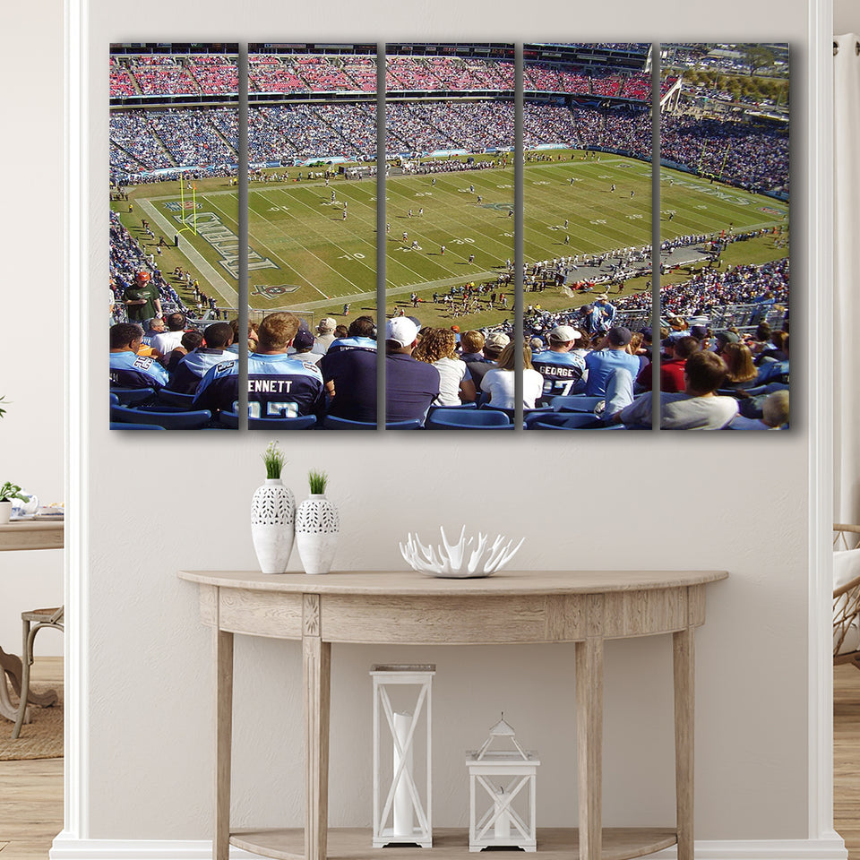 Nissan Stadium Canvas Prints Tennessee Titans Wall Art American,Multi Panels B,Sport Stadium Art Prints, Fan Gift