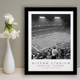 Nissan Stadium Tennessee Titans Football Lovers Black And White Art Framed Art Prints Wall Art Decor, Framed Picture