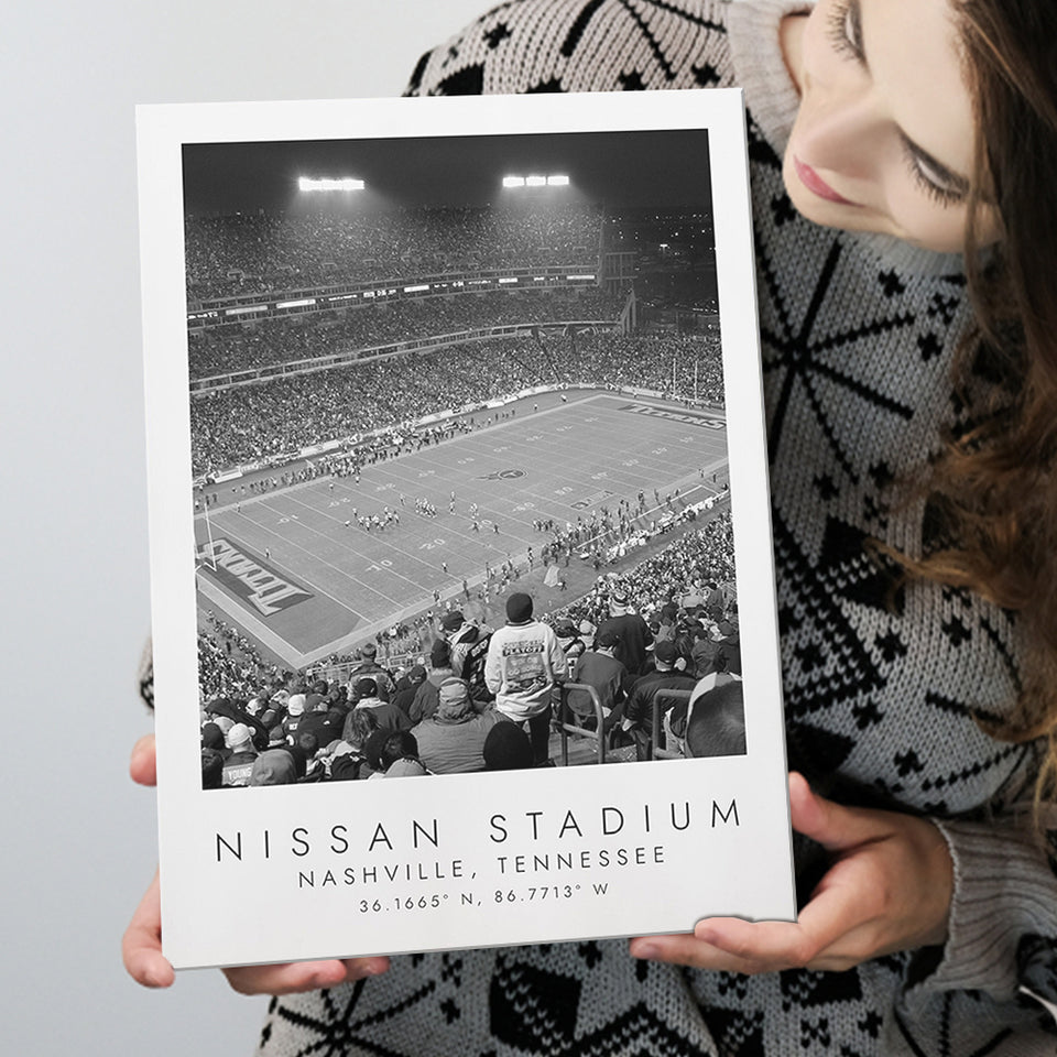 Nissan Stadium Tennessee Titans Football Lovers Black And White Art Canvas Prints Wall Art Home Decor