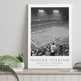 Nissan Stadium Tennessee Titans Football Lovers Black And White Art Canvas Prints Wall Art Home Decor