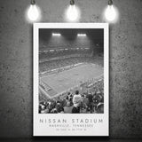 Nissan Stadium Tennessee Titans Football Lovers Black And White Art Canvas Prints Wall Art Home Decor