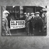 No Booze Sold Here Black And White Print, Booze Hounds Please Stay Out Canvas Prints Wall Art Home Decor