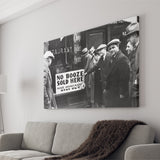 No Booze Sold Here Black And White Print, Booze Hounds Please Stay Out Canvas Prints Wall Art Home Decor