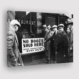 No Booze Sold Here Black And White Print, Booze Hounds Please Stay Out Canvas Prints Wall Art Home Decor