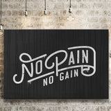No Pain No Gain Canvas Prints Wall Art - Painting Canvas,Office Business Motivation Art, Wall Decor