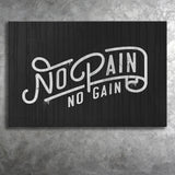 No Pain No Gain Canvas Prints Wall Art - Painting Canvas,Office Business Motivation Art, Wall Decor