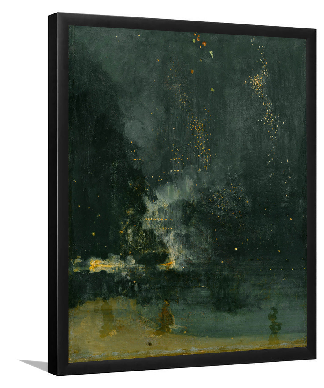 Nocturne In Black And Gold. The Falling Rocket By James Abbot Mcneill Whistler-Art Print,Frame Art,Plexiglass Cover