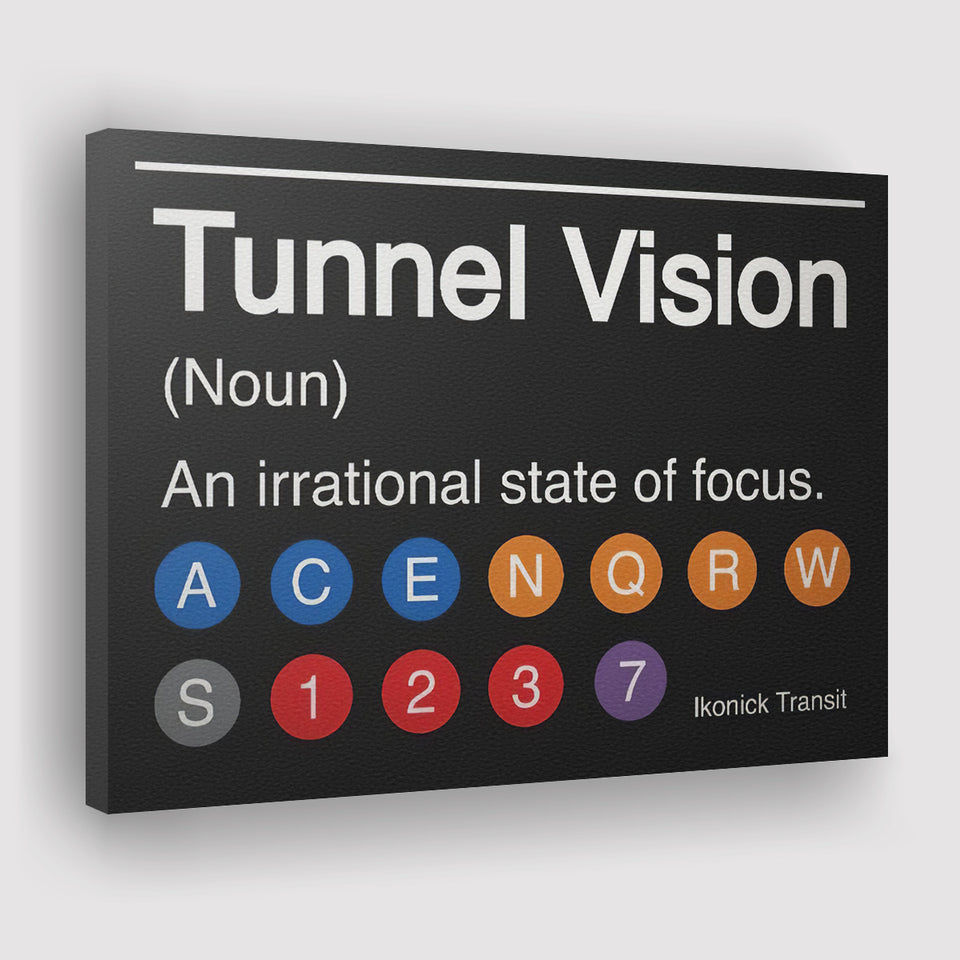 Non Stop Tunnel Visoin Canvas Prints Wall Art - Painting Canvas,Office Business Motivation Art, Wall Decor