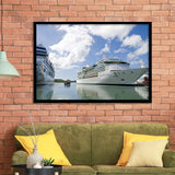 North America Caribbean Antigua Cruise Ship Terminal Framed Art Prints Wall Decor - Painting Art, Framed Picture, Home Decor, For Sale