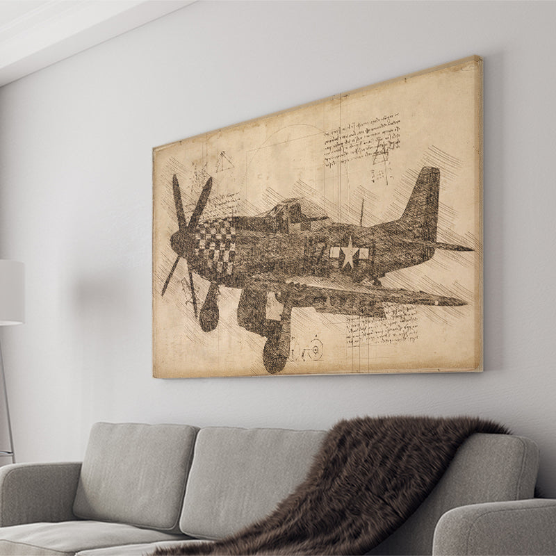 North American F 100 Super Sabre Canvas Prints Wall Art - Painting Canvas, Painting Prints, Wall Home Decor, Prints for Sale