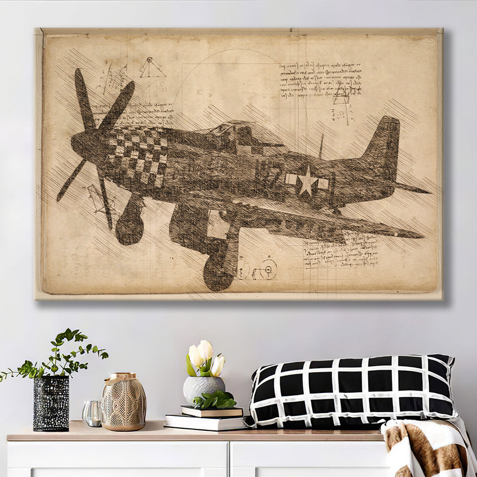 North American F 100 Super Sabre Canvas Prints Wall Art - Painting Canvas, Painting Prints, Wall Home Decor, Prints for Sale