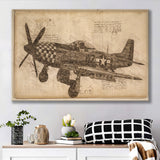 North American F 100 Super Sabre Canvas Prints Wall Art - Painting Canvas, Painting Prints, Wall Home Decor, Prints for Sale