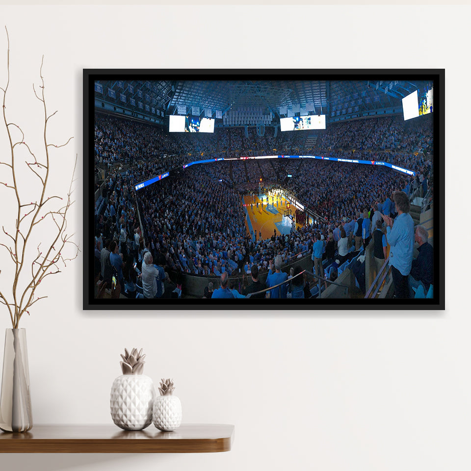 North Carolina Stadium Framed Canvas Prints Dean E Smith Center Wall,Sport Stadium Art Prints, Fan Gift