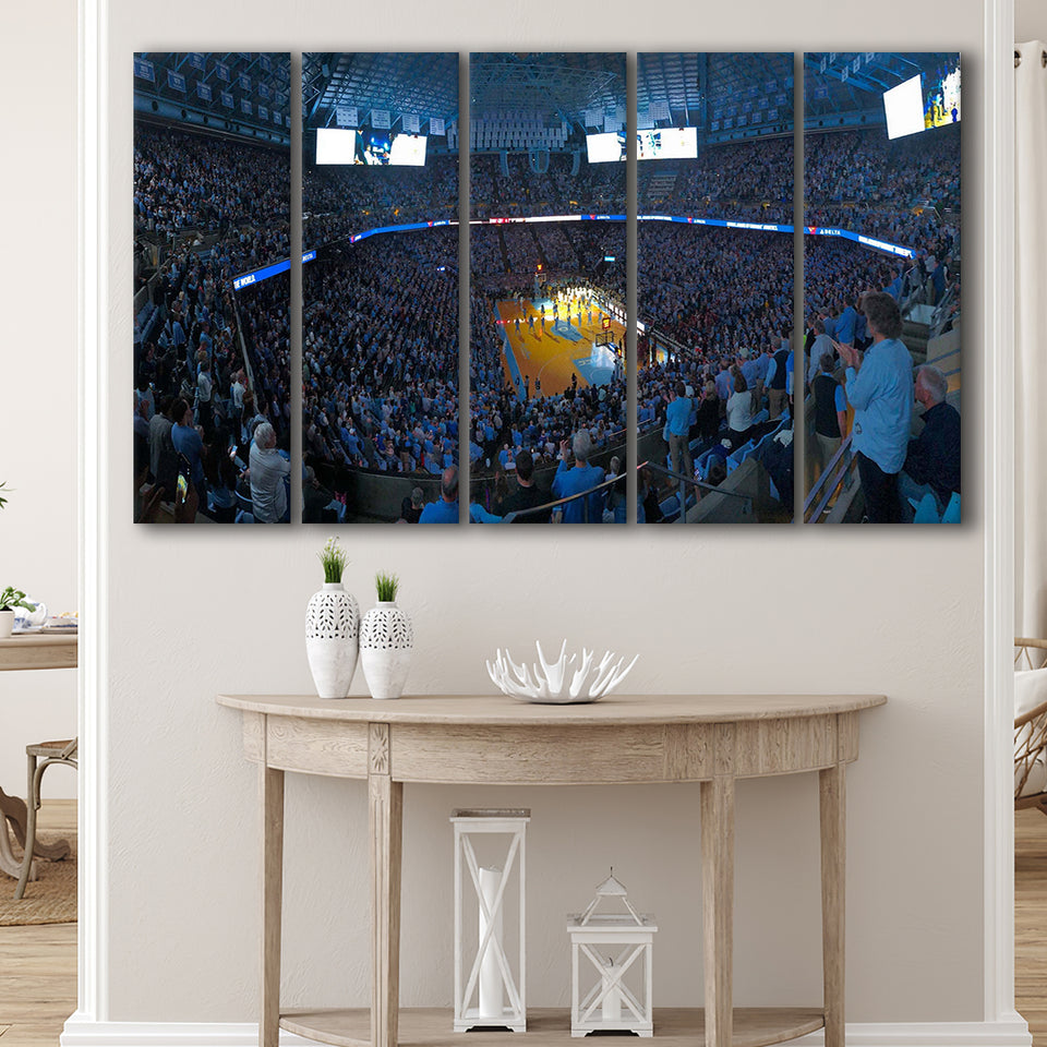 North Carolina Stadium Canvas Prints Dean E Smith Center Wall,Multi Panels B,Sport Stadium Art Prints, Fan Gift