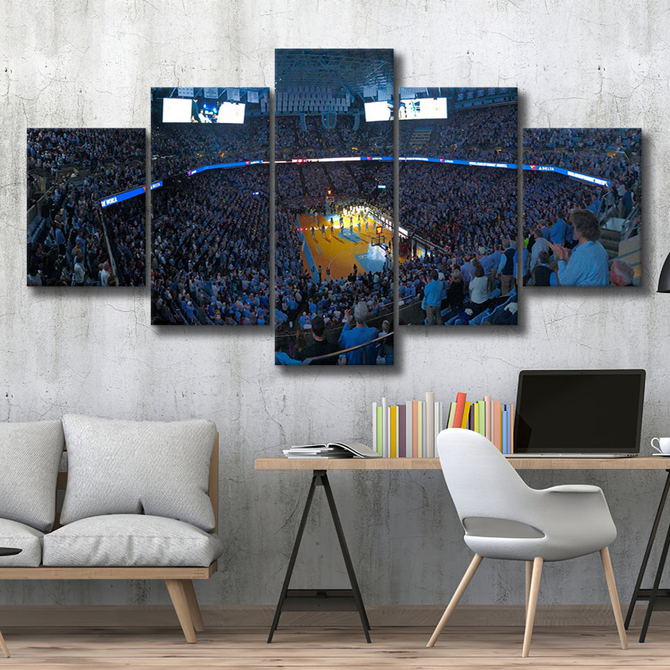 North Carolina Stadium Canvas Prints Dean E Smith Center Wall,Multi Panels,Sport Stadium Art Prints, Fan Gift