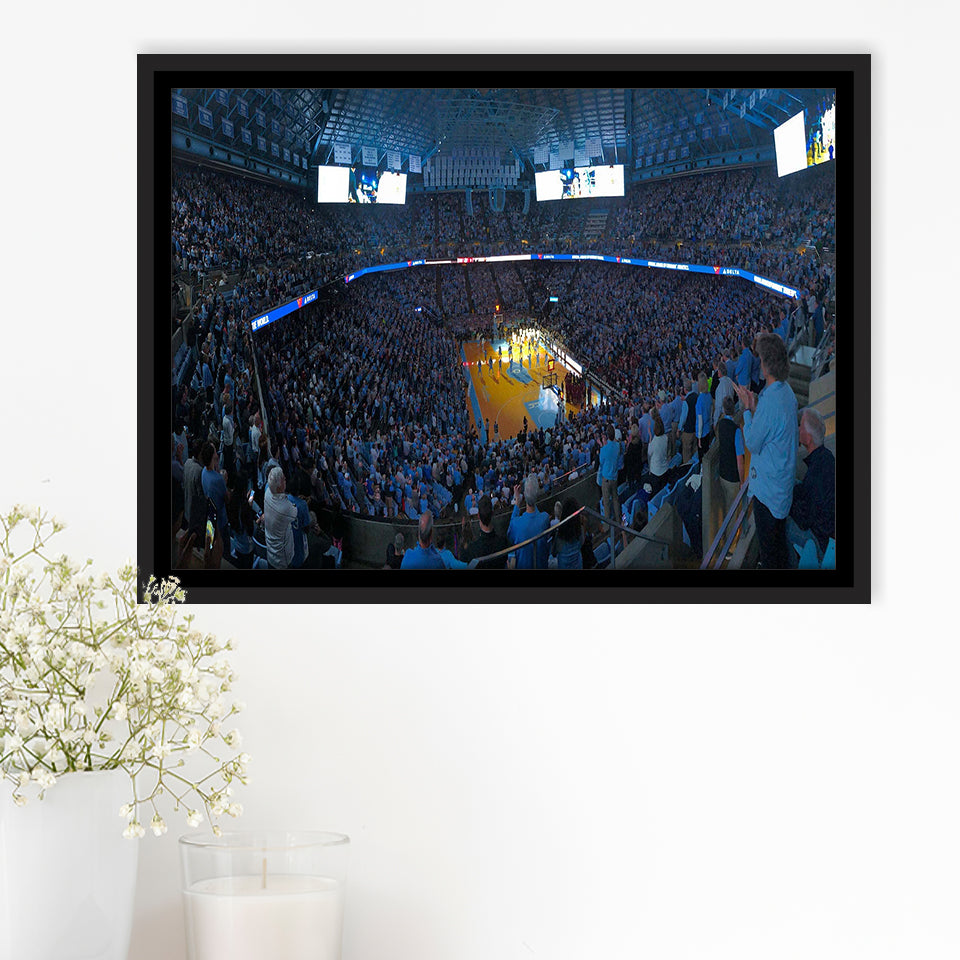 North Carolina Stadium Framed Canvas Prints Dean E Smith Center Wall,Sport Stadium Art Prints, Fan Gift
