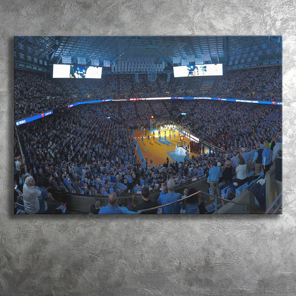North Carolina Tar Heels Stadium Canvas Prints Dean Smith Center,Sport Stadium Art Prints, Fan Gift, Wall Decor