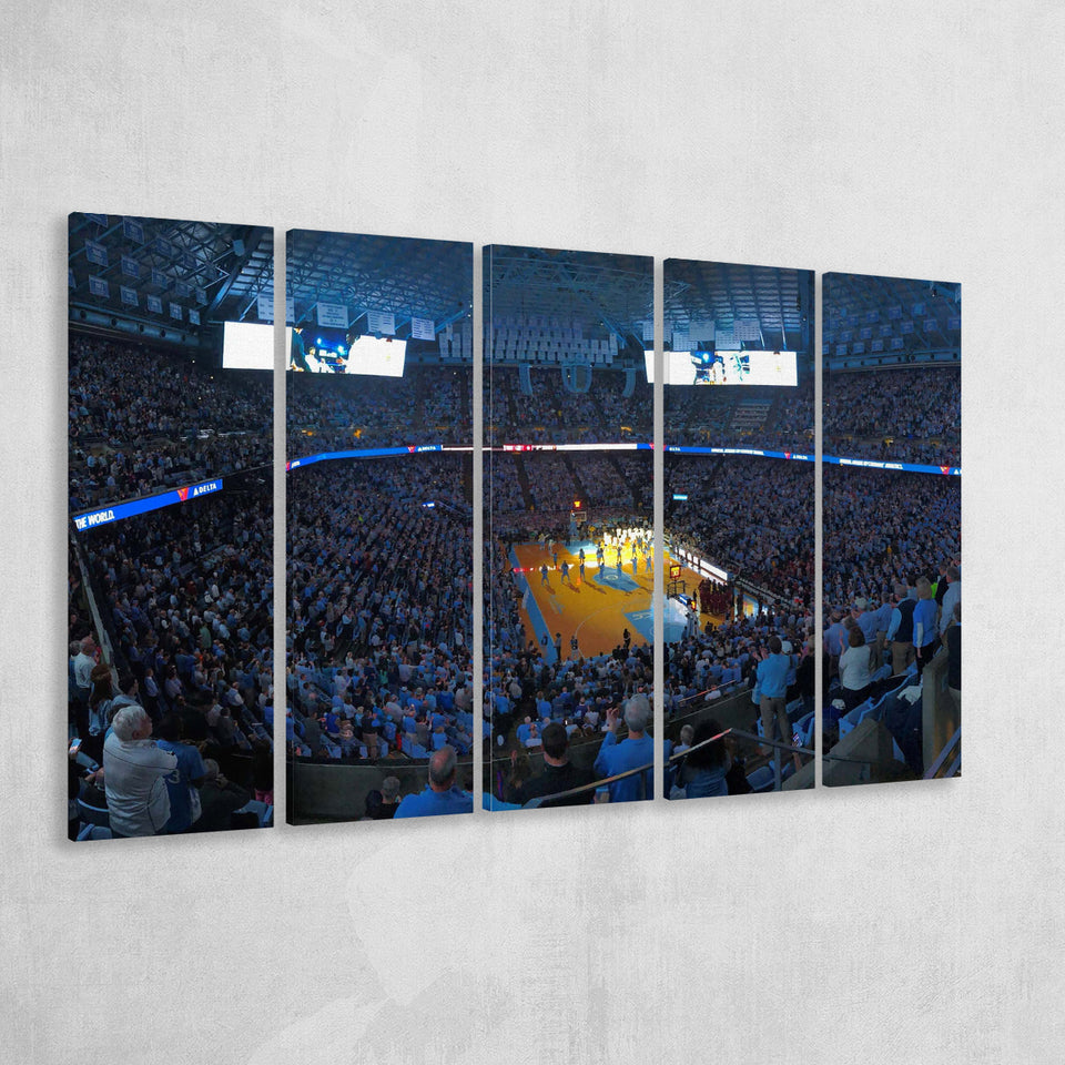 North Carolina Tar Heels Stadium Canvas Prints Dean Smith Center,Multi Panels B,Sport Stadium Art Prints, Fan Gift