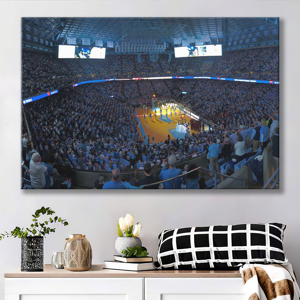 North Carolina Tar Heels Stadium Canvas Prints Dean Smith Center,Sport Stadium Art Prints, Fan Gift, Wall Decor