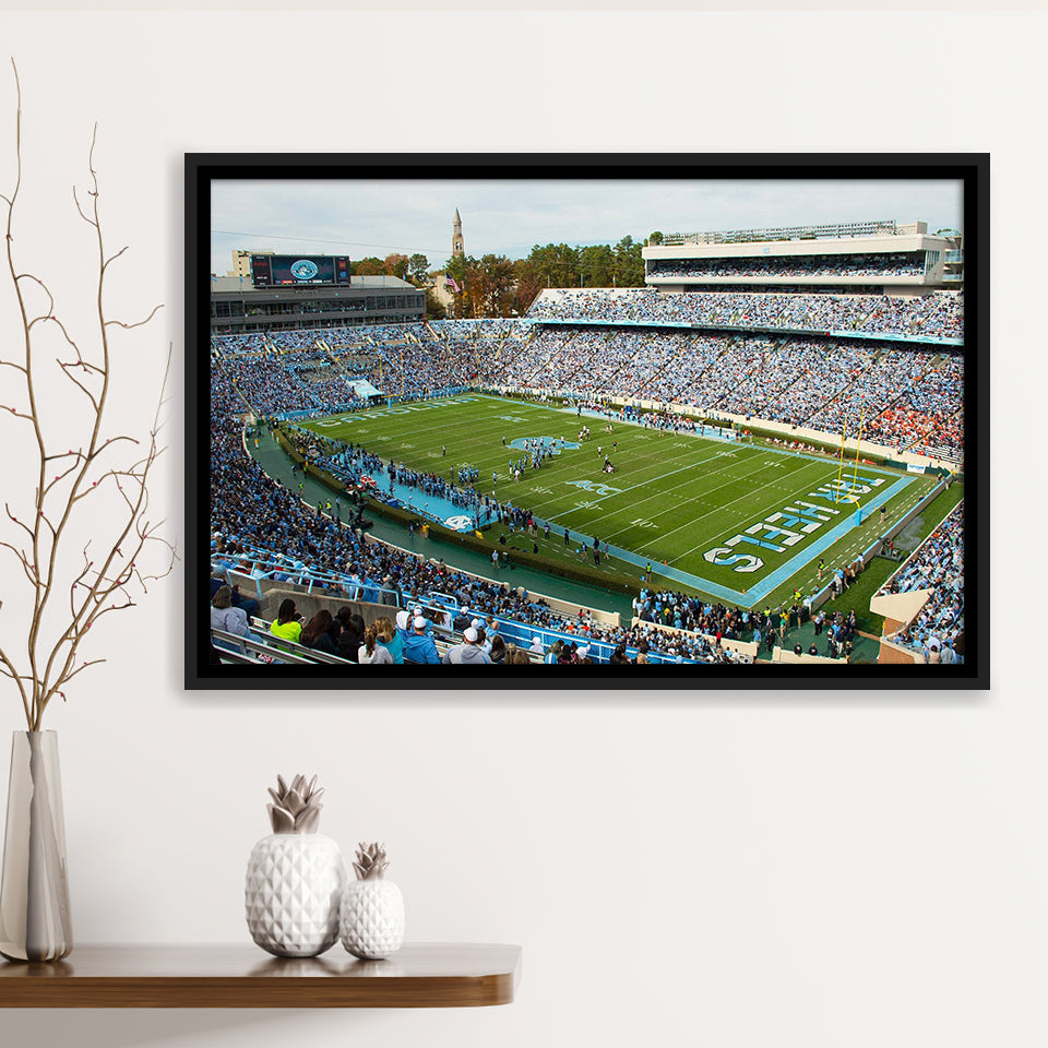 North Carolina Tar Heels Stadium Framed Canvas Prints Kenan Memorial Stadium,Sport Stadium Art Prints, Fan Gift