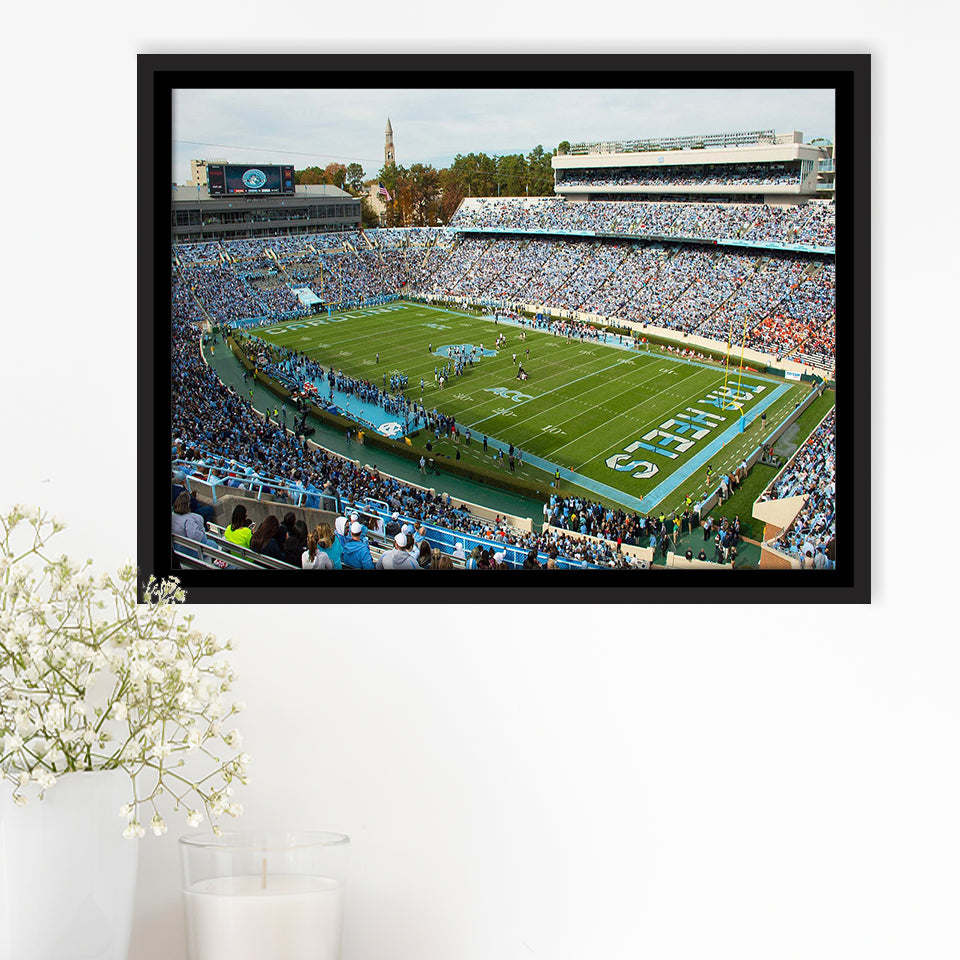 North Carolina Tar Heels Stadium Framed Canvas Prints Kenan Memorial Stadium,Sport Stadium Art Prints, Fan Gift