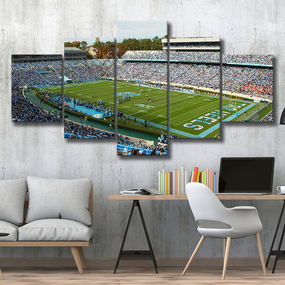 North Carolina Tar Heels Stadium Canvas Prints Kenan Memorial Stadium,Multi Panels,Sport Stadium Art Prints, Fan Gift