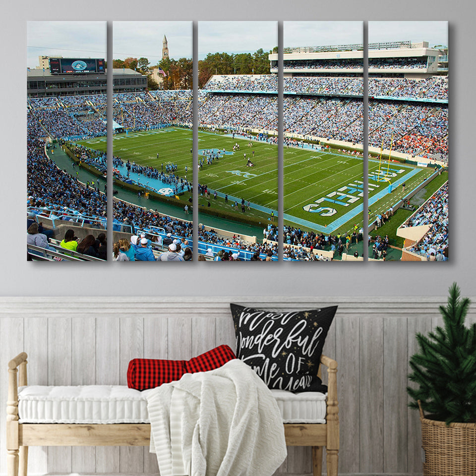 North Carolina Tar Heels Stadium Canvas Prints Kenan Memorial Stadium,Multi Panels B,Sport Stadium Art Prints, Fan Gift