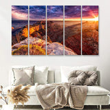 North Rim Grand Canyon Cape Royal 5 Pieces Canvas Prints Wall Art - Painting Canvas, Multi Panels, Wall Decor