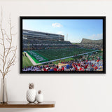 North Texas Mean Green Framed Canvas Prints Wall Art Apogee Stadium,Sport Stadium Art Prints, Fan Gift