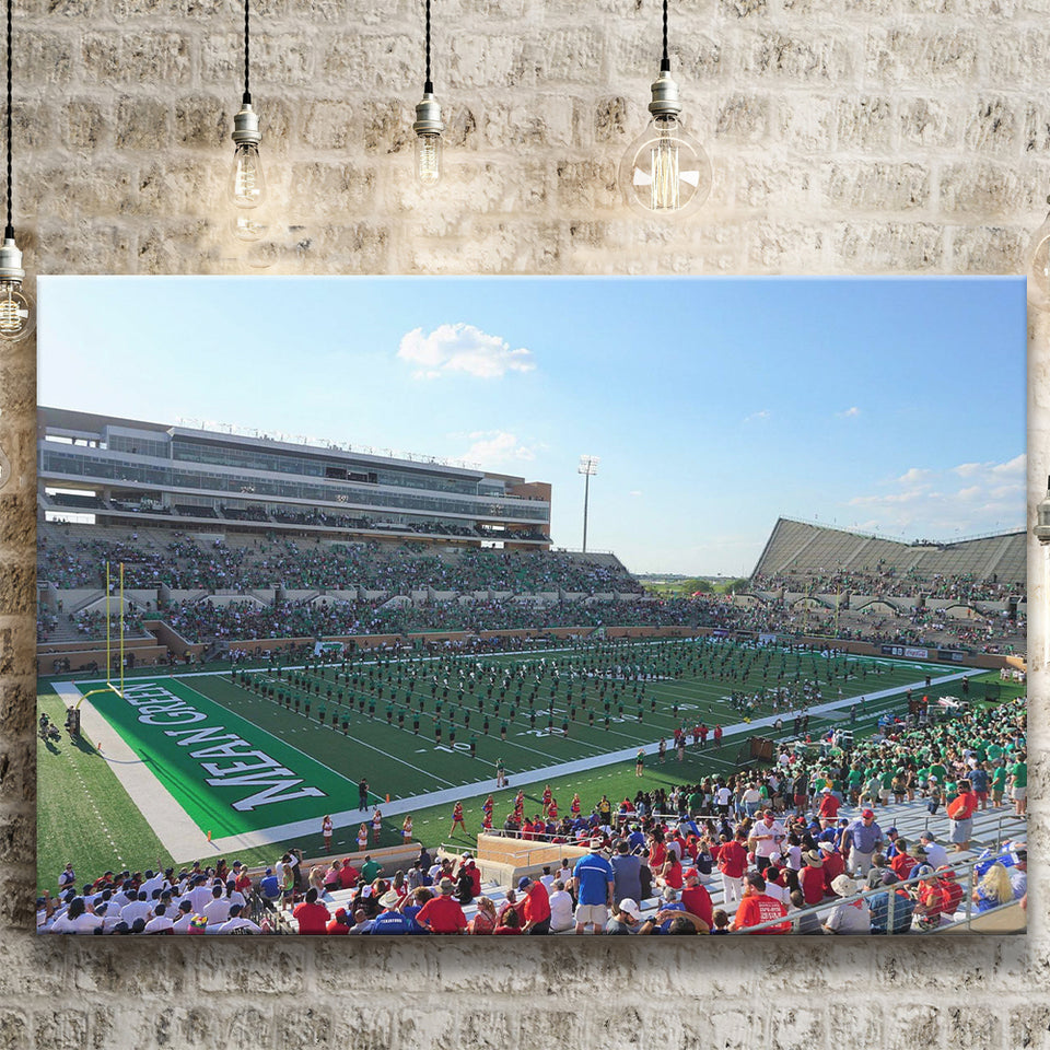 North Texas Mean Green Wall Art Apogee Stadium,Sport Stadium Art Prints, Fan Gift, Wall Decor