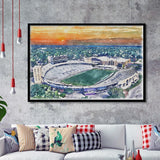Northwestern Wildcats Ryan Field Watercolor, Sport Prints Fan Gift, Framed Art Prints Wall Art Decor
