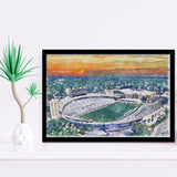 Northwestern Wildcats Ryan Field Watercolor, Sport Prints Fan Gift, Framed Art Prints Wall Art Decor