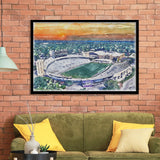 Northwestern Wildcats Ryan Field Watercolor, Sport Prints Fan Gift, Framed Art Prints Wall Art Decor