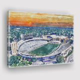 Northwestern Wildcats Ryan Field Watercolor, Sport Art Prints Fan Gift, Canvas Prints Wall Art Decor