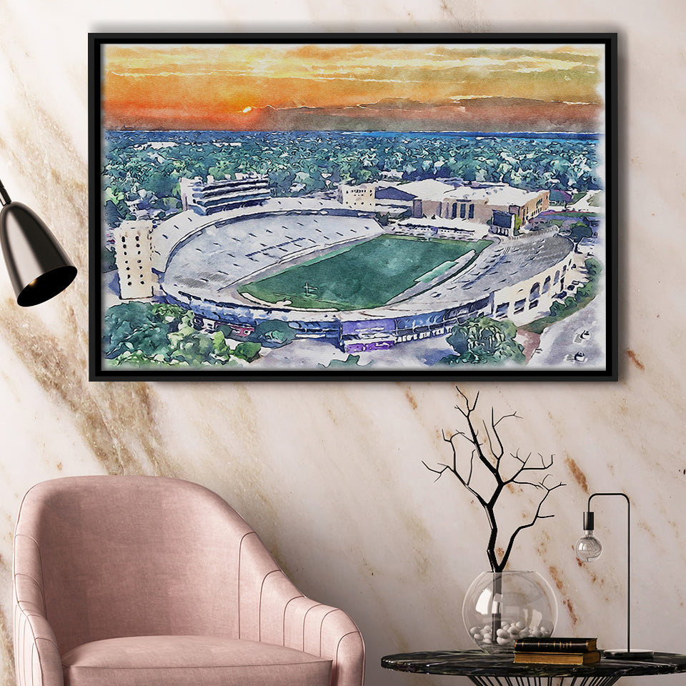 Northwestern Wildcats Ryan Field Watercolor, Sport Art Prints Fan Gift, Framed Canvas Prints Wall Art Decor