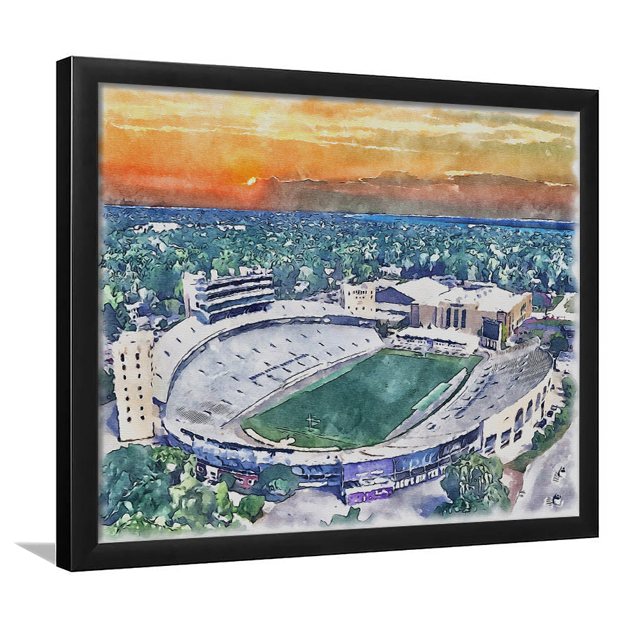 Northwestern Wildcats Ryan Field Watercolor, Sport Prints Fan Gift, Framed Art Prints Wall Art Decor