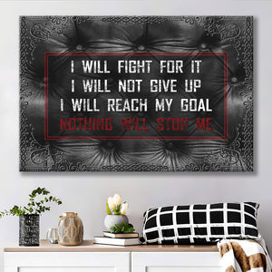 Nothing Will Stop Me Canvas Canvas Prints Wall Art - Painting Canvas,Office Business Motivation Art, Wall Decor