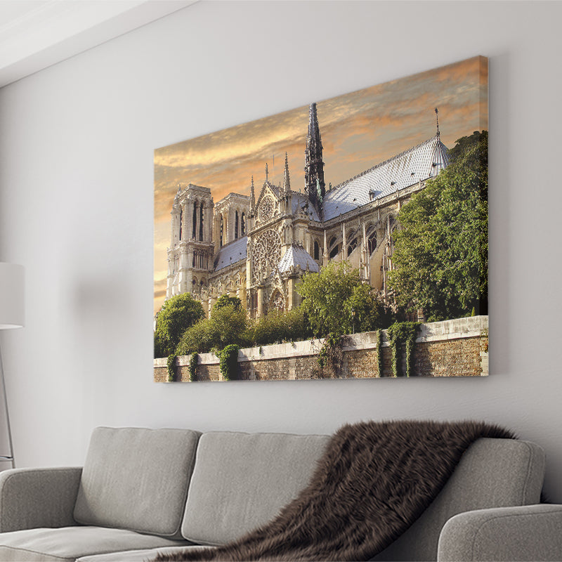 Notre Dame Cathedral Canvas Wall Art - Canvas Prints, Prints for Sale, Canvas Painting, Canvas On Sale
