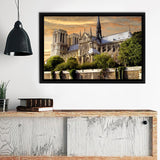 Notre Dame Cathedral Framed Canvas Wall Art - Framed Prints, Prints for Sale, Canvas Painting