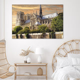 Notre Dame Cathedral Canvas Wall Art - Canvas Prints, Prints for Sale, Canvas Painting, Canvas On Sale