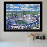 Notre Dame Fighting Irish Notre Dame Stadium Watercolor, Sport Prints Fan Gift, Framed Art Prints Wall Art Decor