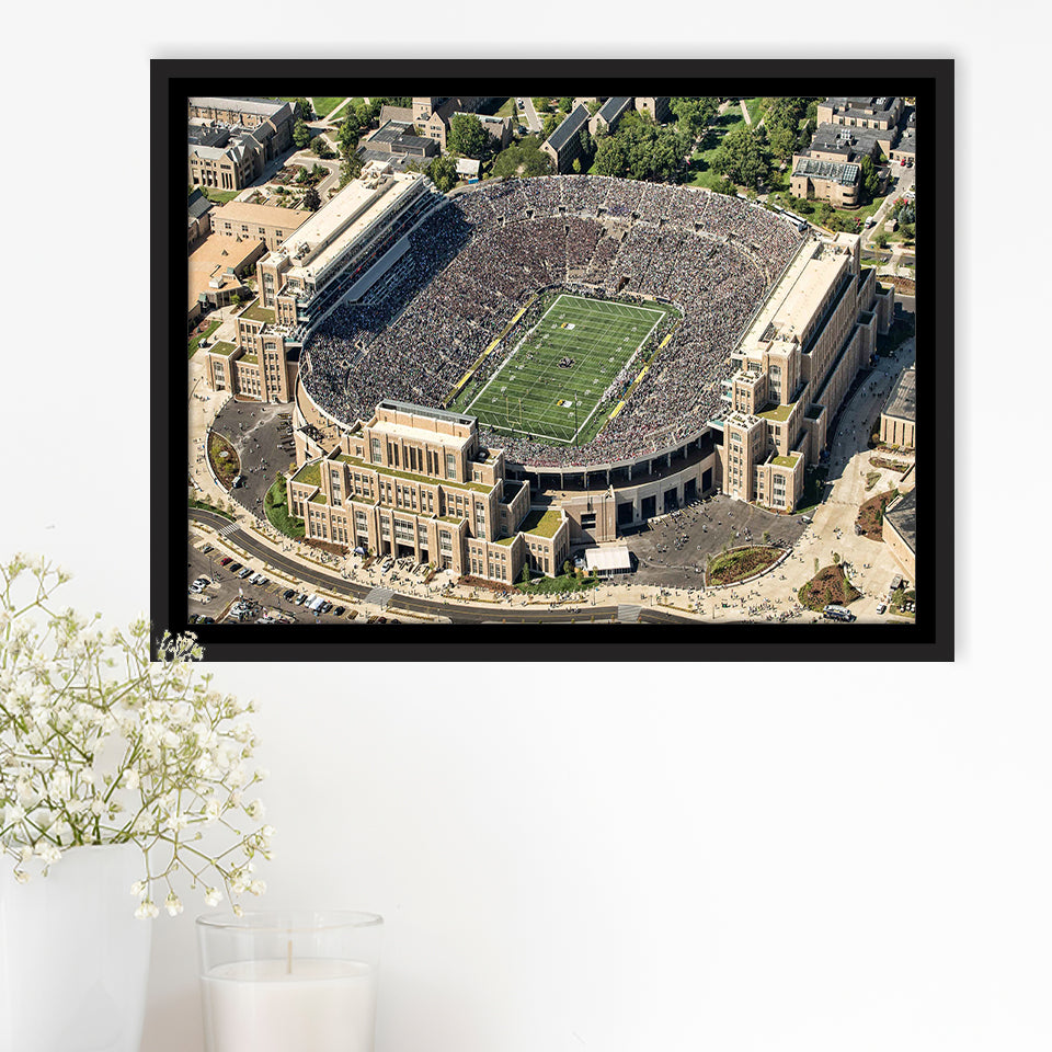 Notre Dame Football Stadium, Stadium Canvas, Sport Art, Gift for him, Framed Canvas Prints Wall Art Decor, Framed Picture