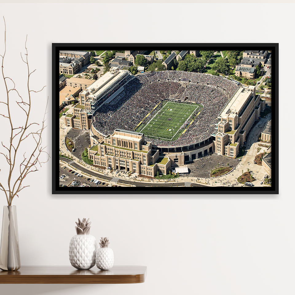 Notre Dame Football Stadium, Stadium Canvas, Sport Art, Gift for him, Framed Canvas Prints Wall Art Decor, Framed Picture