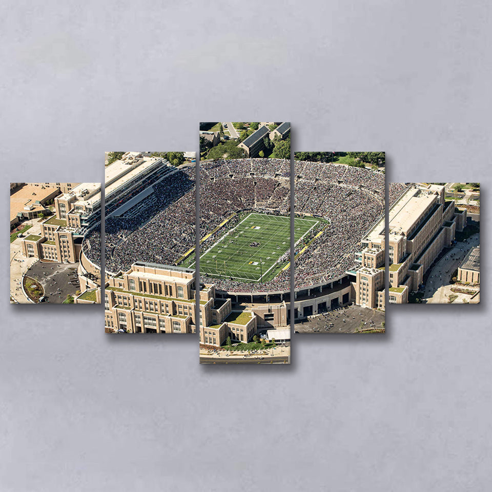Notre Dame Football Stadium, Stadium Canvas, Sport Art, Large Canvas, Multi Panels, Canvas Prints Wall Art Decor