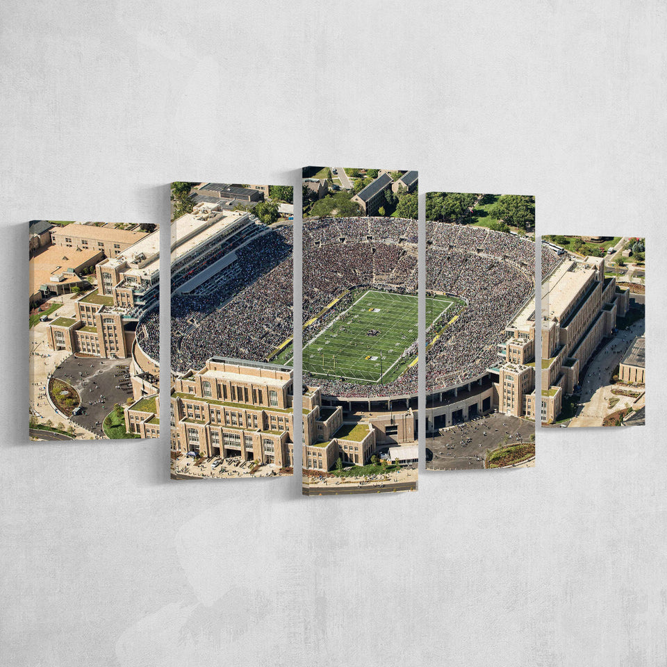 Notre Dame Football Stadium, Stadium Canvas, Sport Art, Large Canvas, Multi Panels, Canvas Prints Wall Art Decor