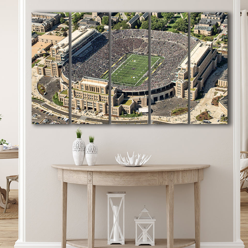 Notre Dame Football Stadium, Stadium Canvas, Sport Art, Gift for him, Multi Panels B, Canvas Prints Wall Art Decor
